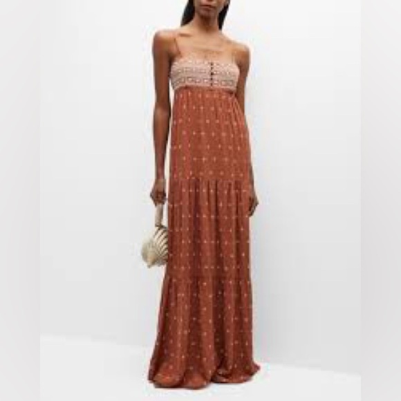 SPIRITUAL GANGSTER
Ditsy Print Embroidered Maxi Dress (D7) - Picture 1 of 10